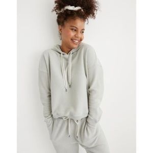 Aerie Corded Cropped Hoodie